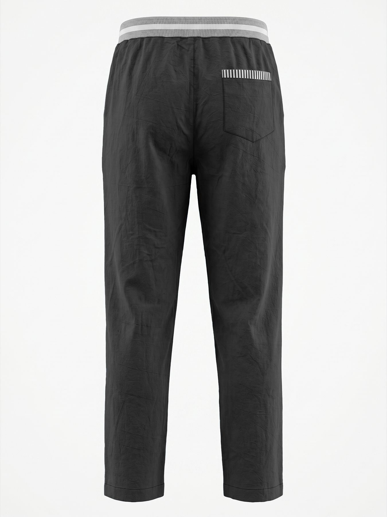 Men's Drawstring Waistband Woven Trousers with Pockets