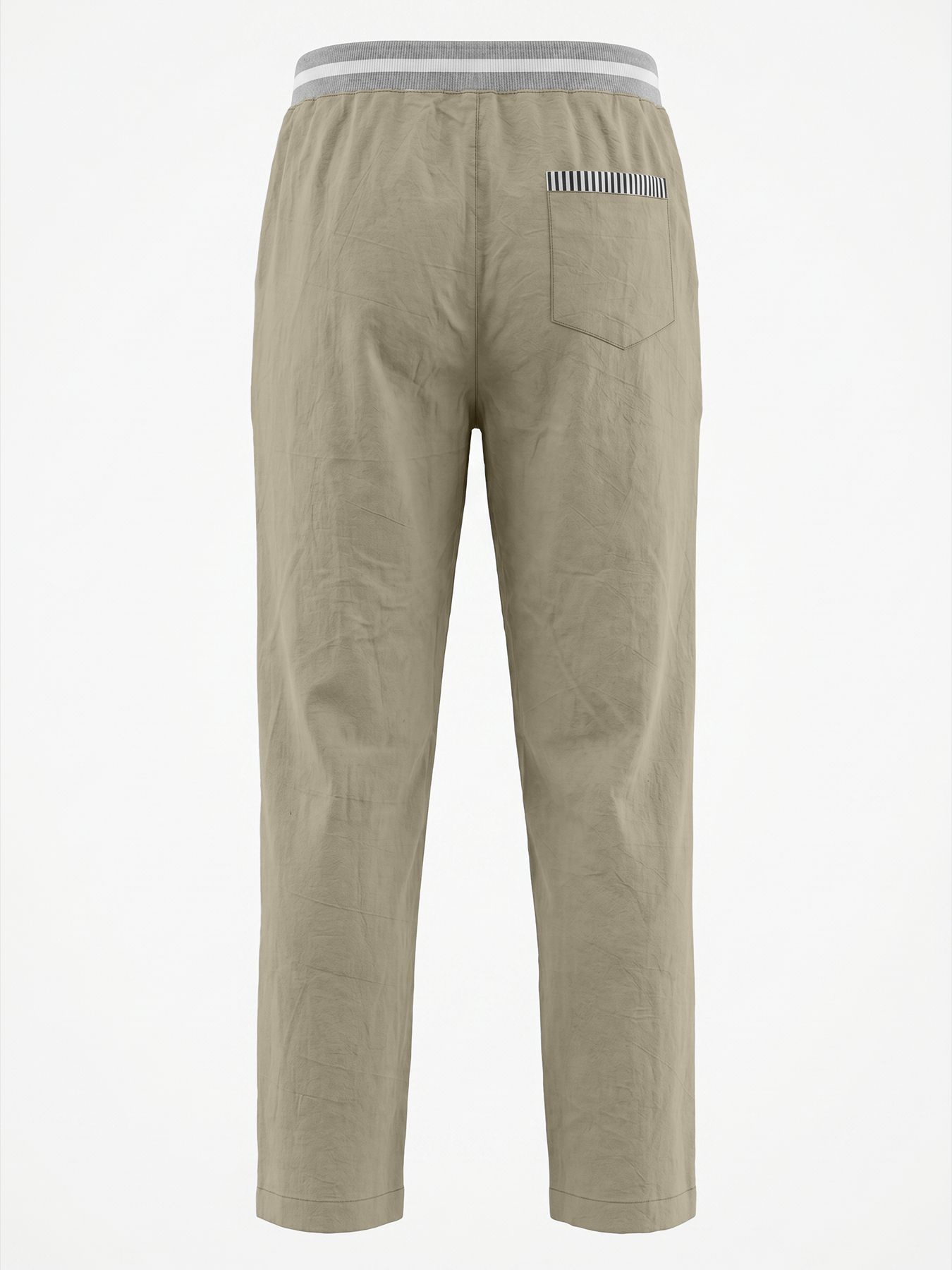 Men's Drawstring Waistband Woven Trousers with Pockets