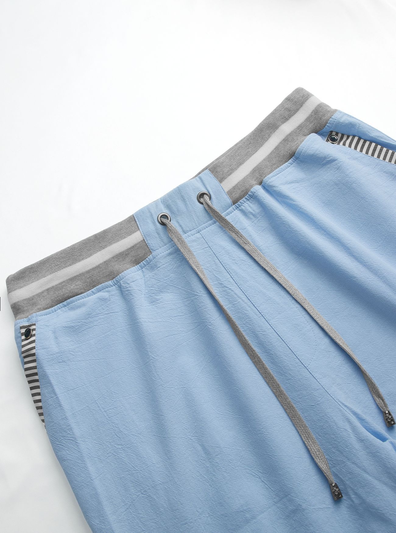 Men's Drawstring Waistband Woven Trousers with Pockets