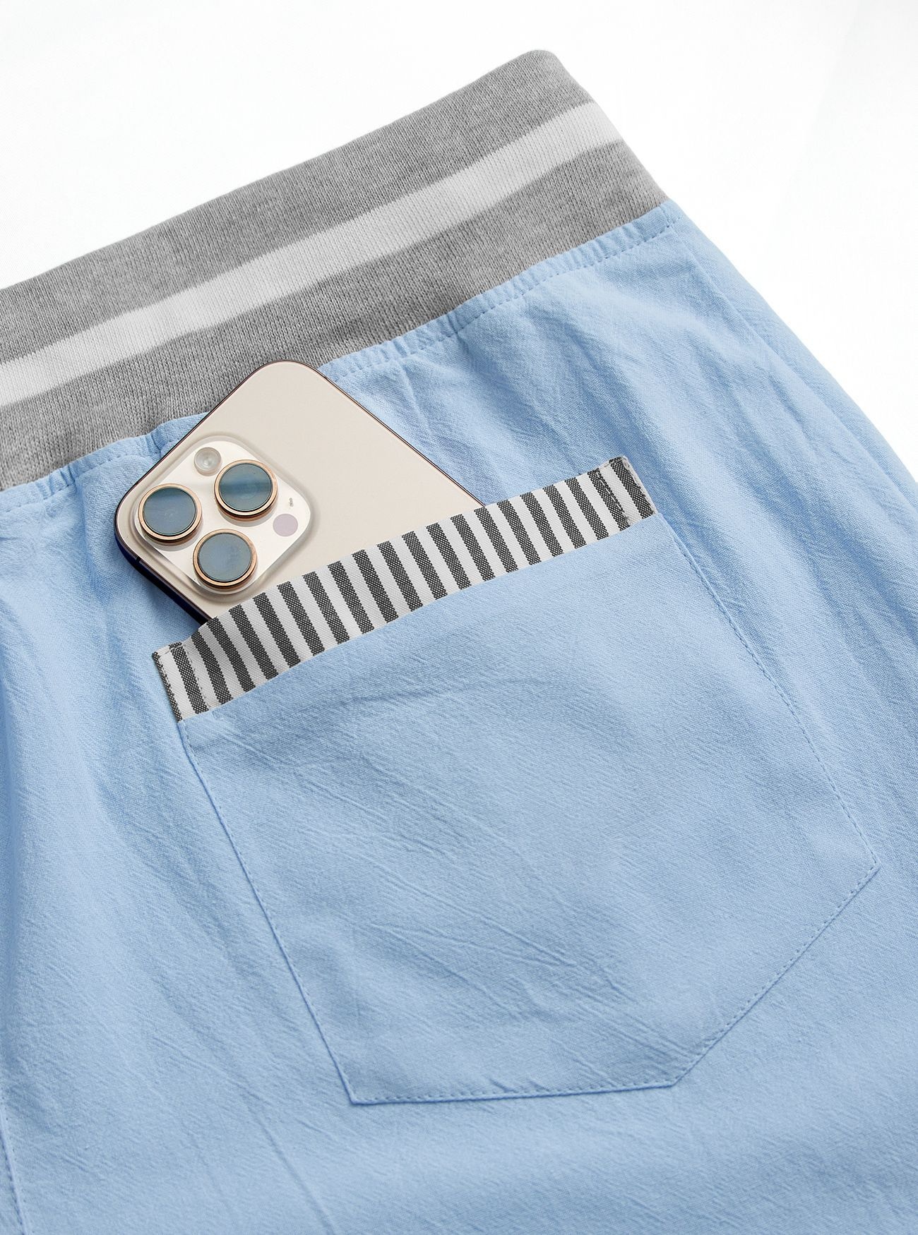 Men's Drawstring Waistband Woven Trousers with Pockets