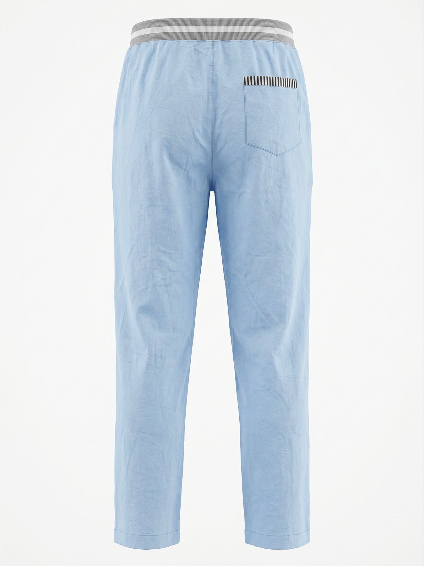 Men's Drawstring Waistband Woven Trousers with Pockets