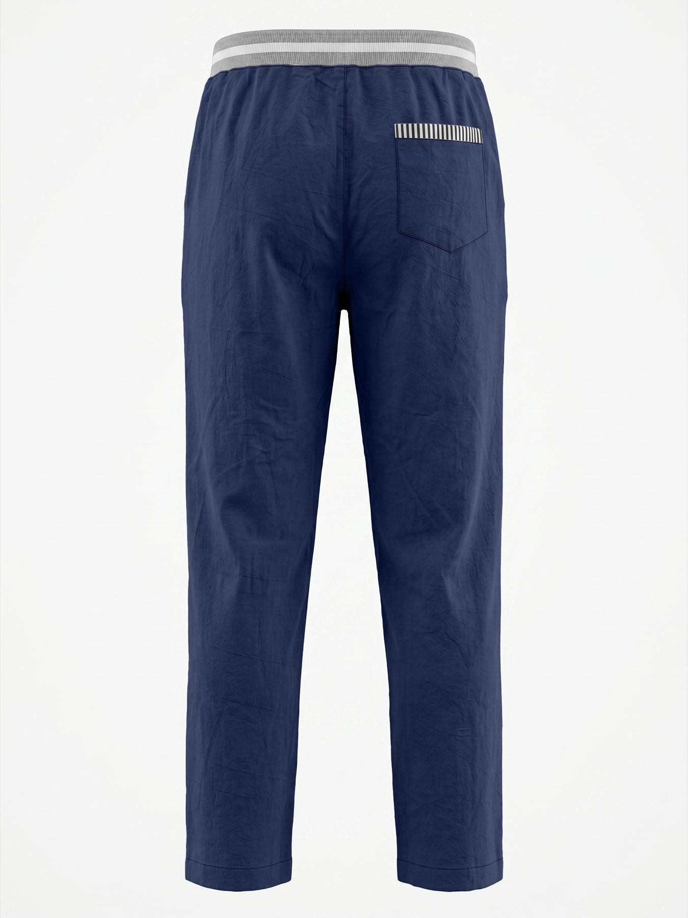 Men's Drawstring Waistband Woven Trousers with Pockets