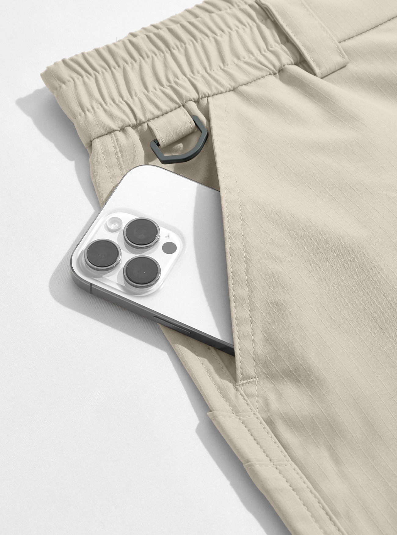 Men's Cargo Trousers with Elastic Waistband