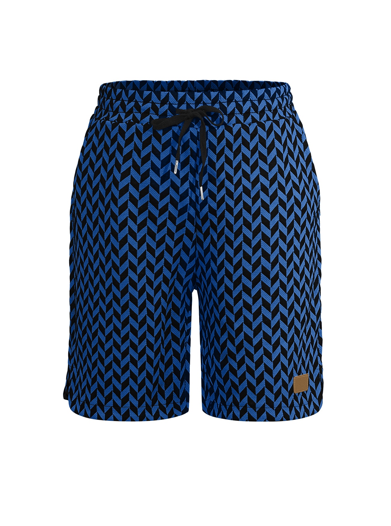 Men's Chevron Print Drawstring Casual Shorts