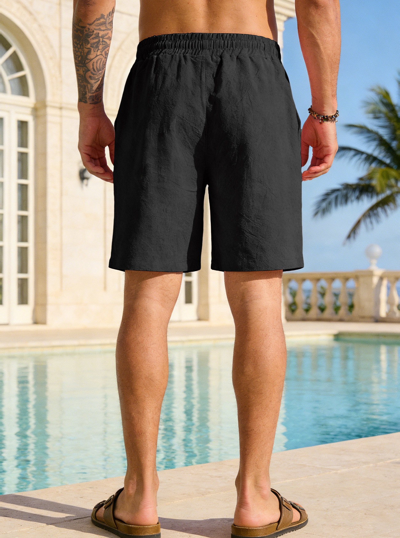 Men's Blend Drawstring Casual Shorts - Summer Beach