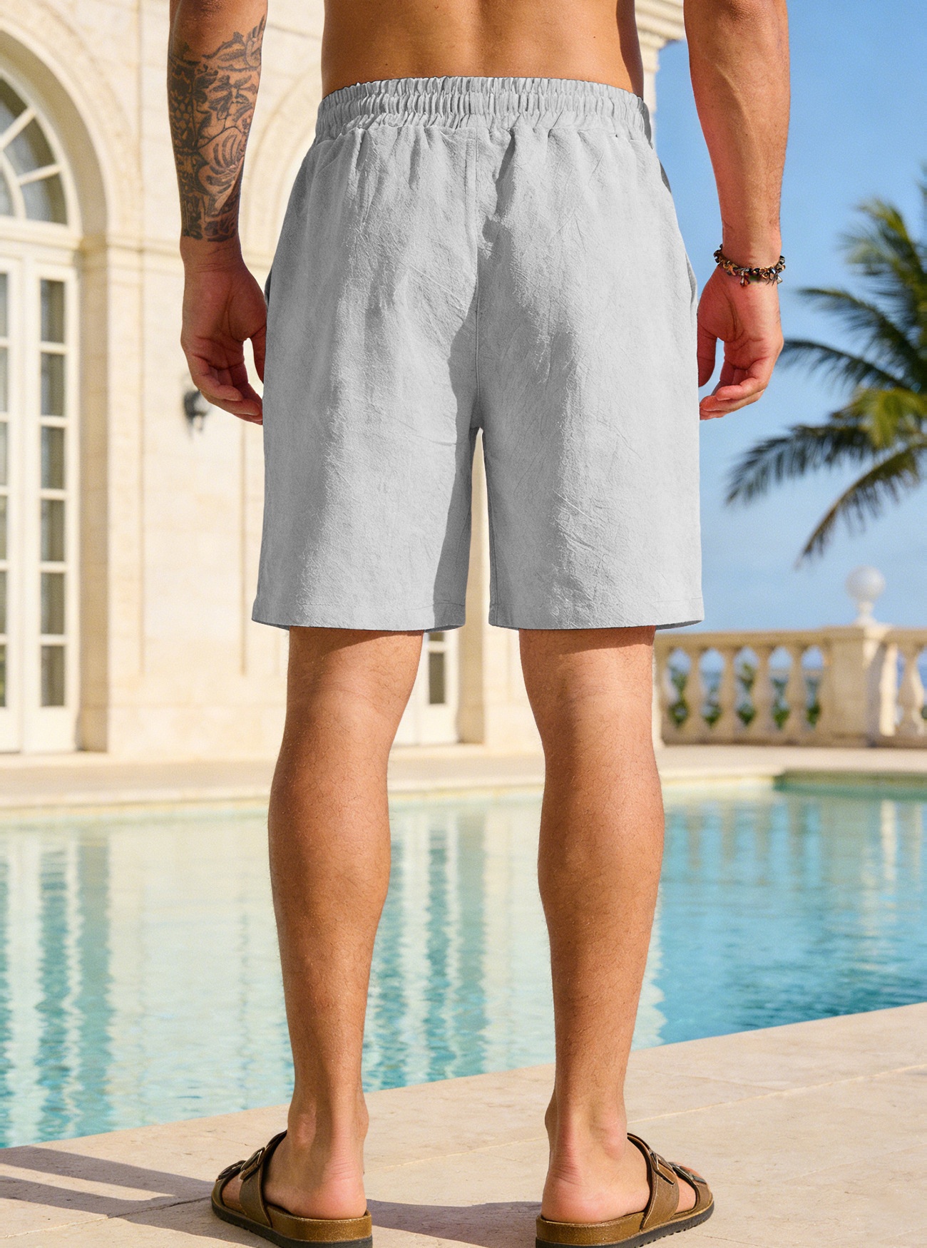 Men's Blend Drawstring Casual Shorts - Summer Beach