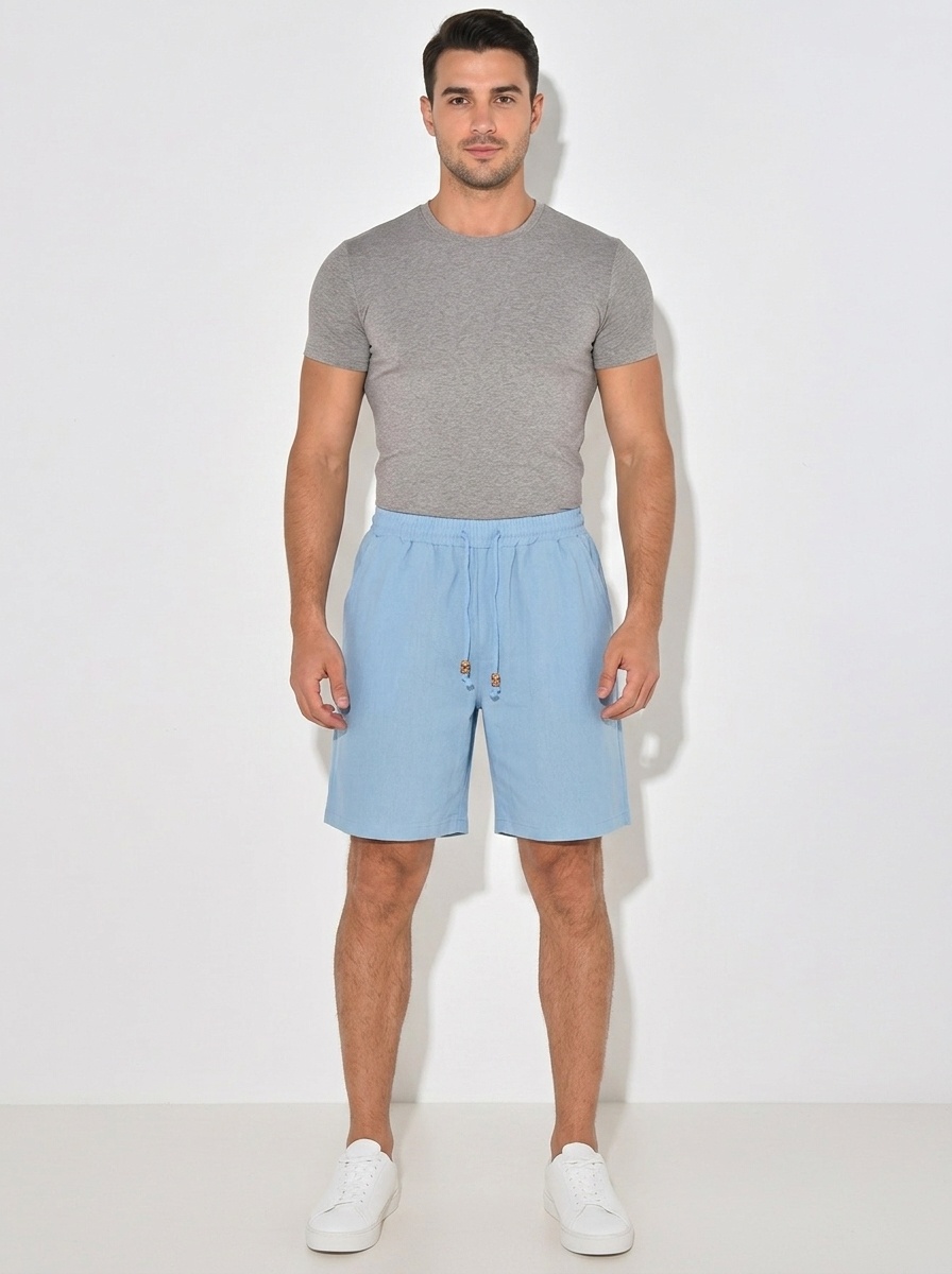 Men's Blend Drawstring Casual Shorts - Summer Beach