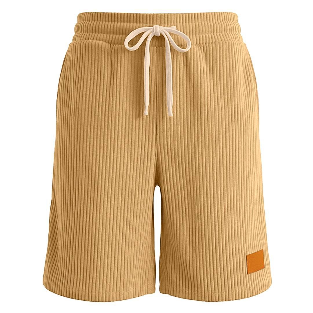 Men's Corduroy Drawstring Shorts for Casual Summer Style