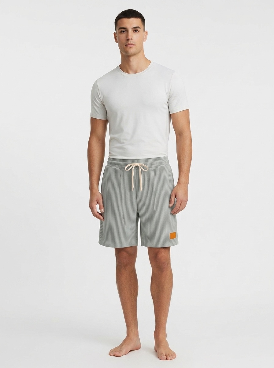Men's Corduroy Drawstring Shorts for Casual Summer Style
