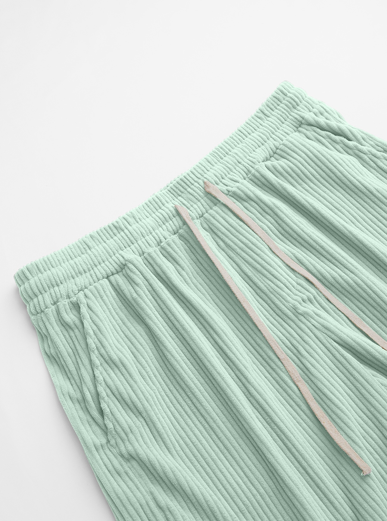 Men's Corduroy Drawstring Shorts for Casual Summer Style