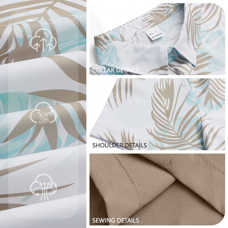 Men's Hawaiian Shirt & Shorts Set - Beach Vacation Outfit