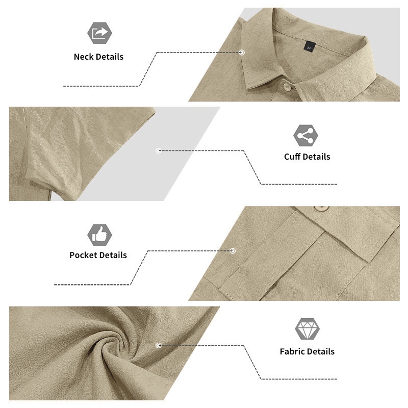 Men's Blend Short Sleeve Shirt & Cargo Shorts Set