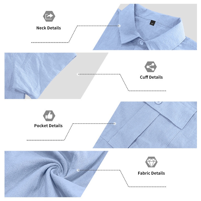 Men's Blend Short Sleeve Shirt & Cargo Shorts Set