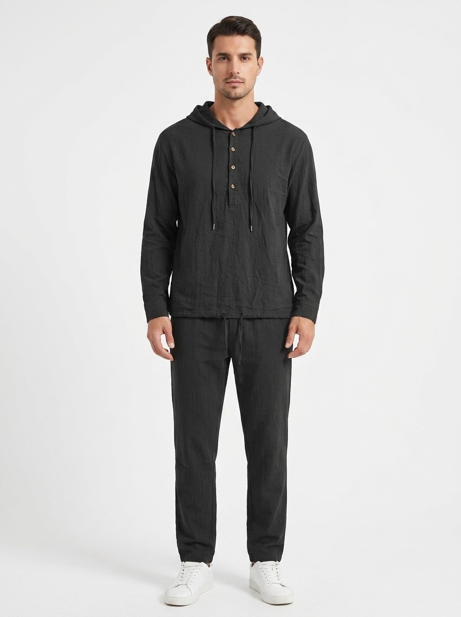 Men's Blend Hoodie & Jogger Set - Casual 2 Piece Outfit
