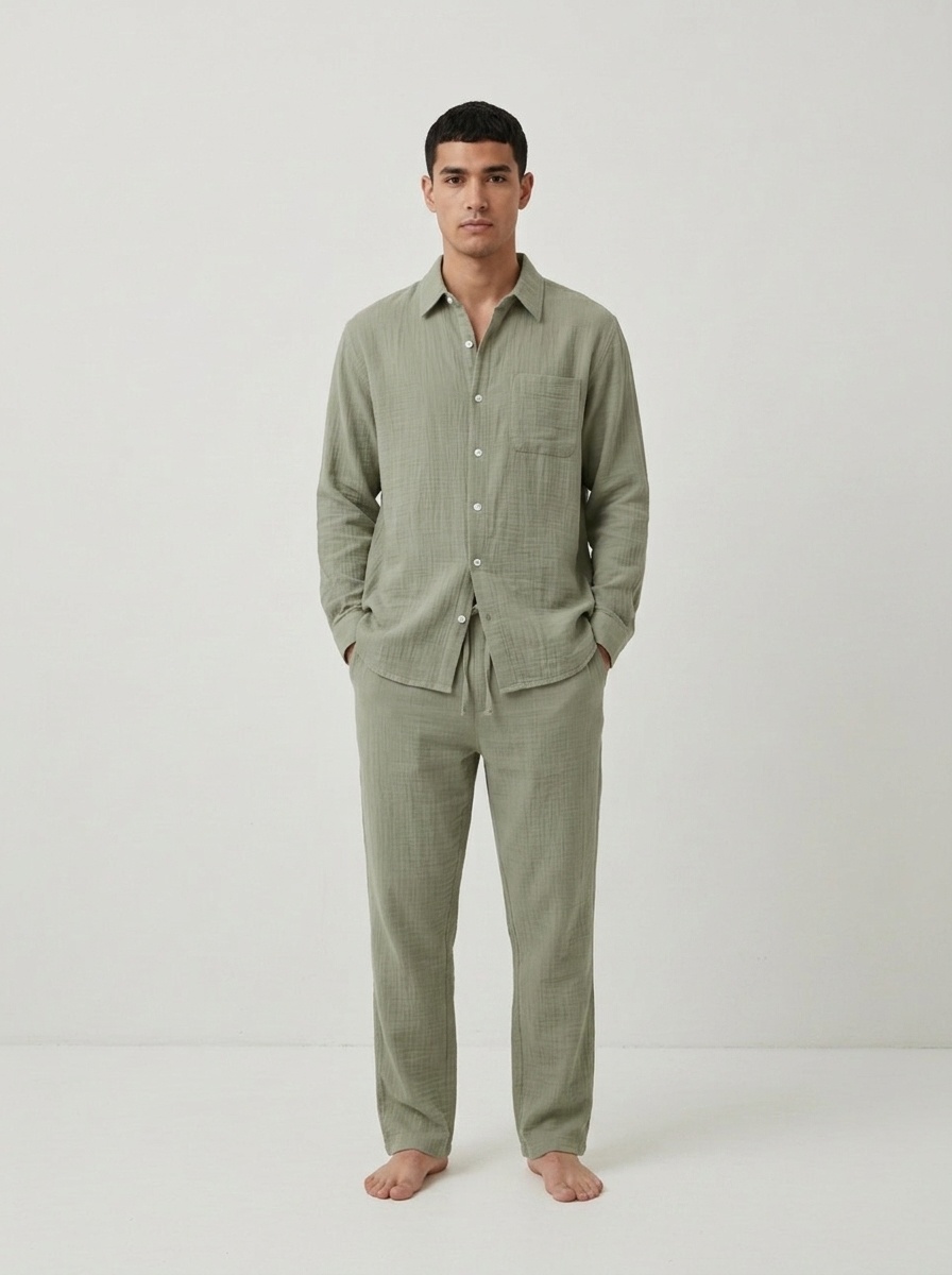 Men's Blend Casual Beach Shirt & Pants Set