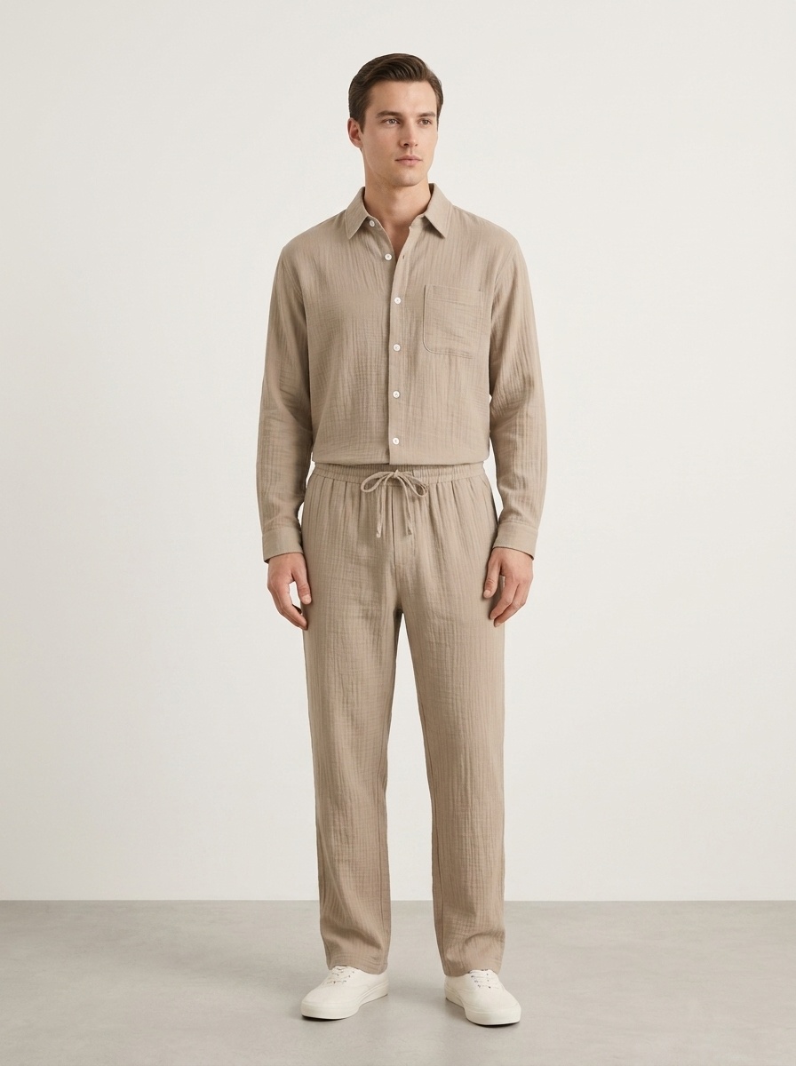 Men's Blend Casual Beach Shirt & Pants Set