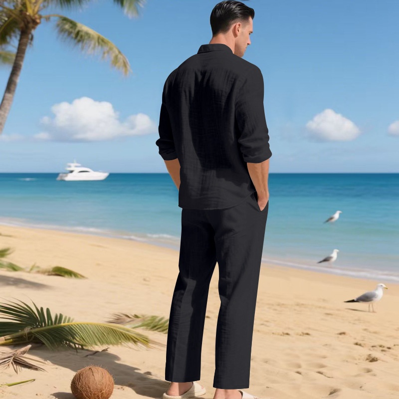 Men's Blend Casual Beach Shirt & Pants Set