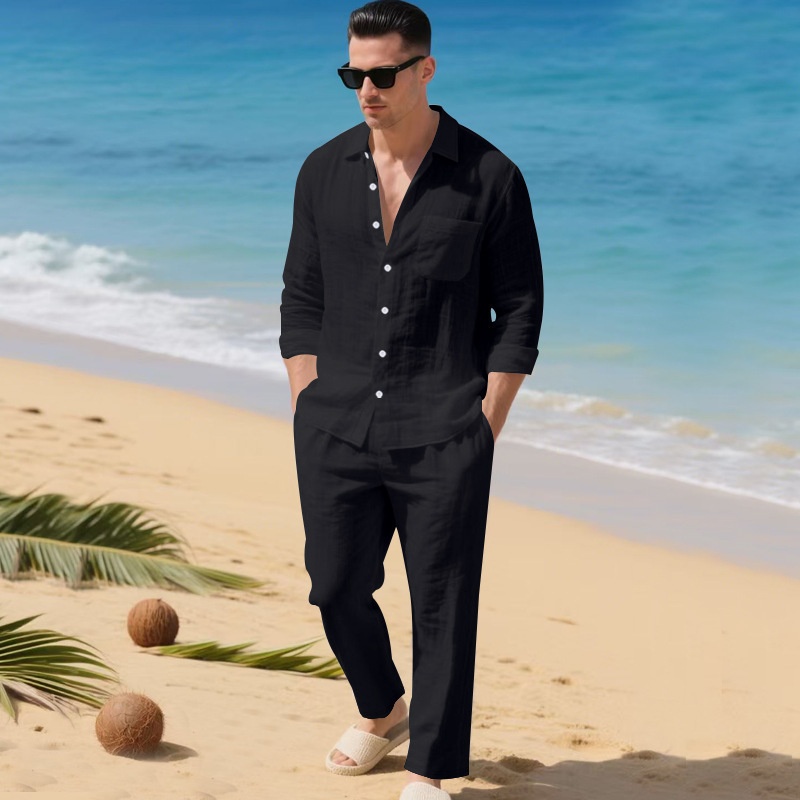 Men's Blend Casual Beach Shirt & Pants Set