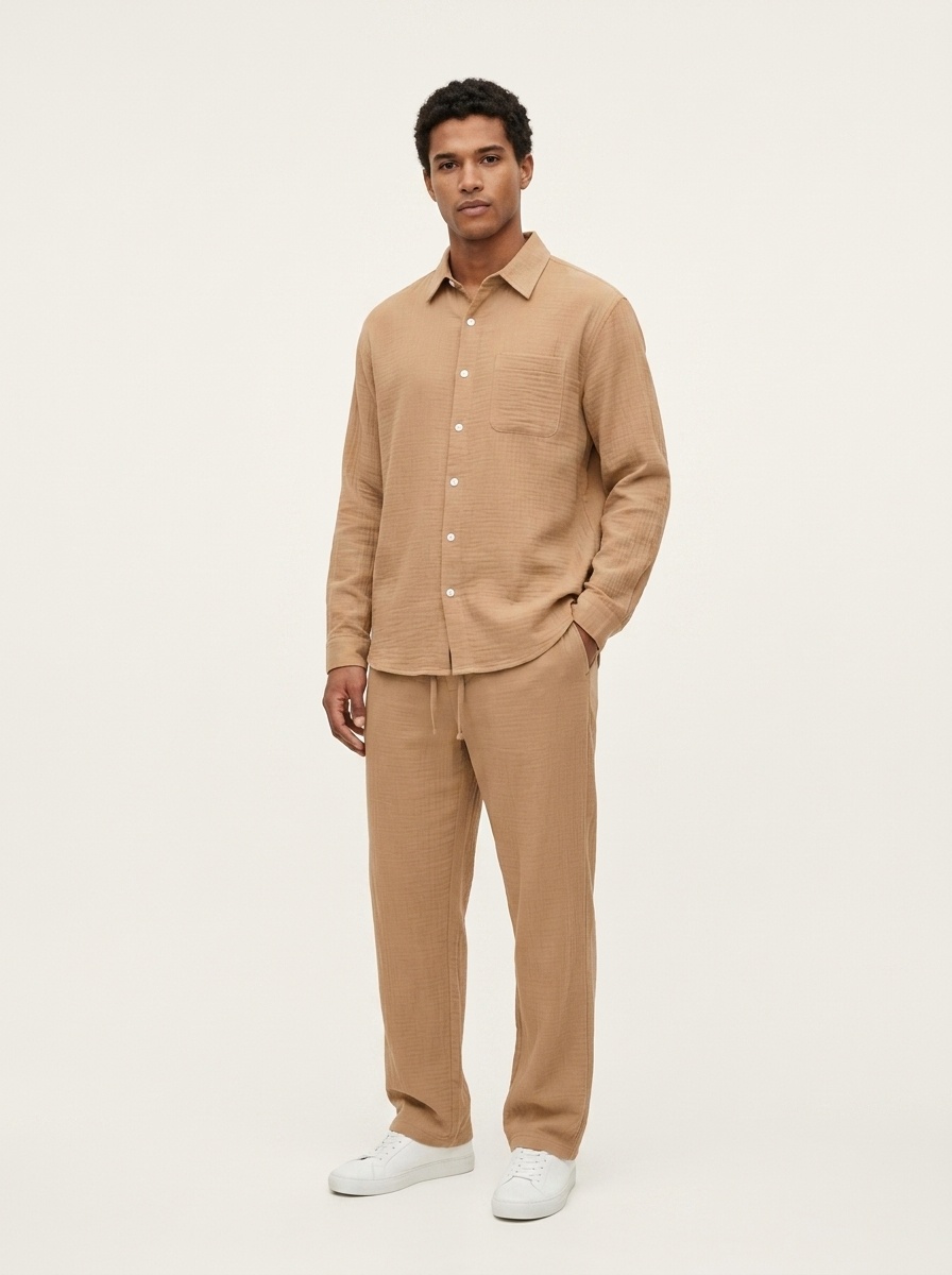 Men's Blend Casual Beach Shirt & Pants Set