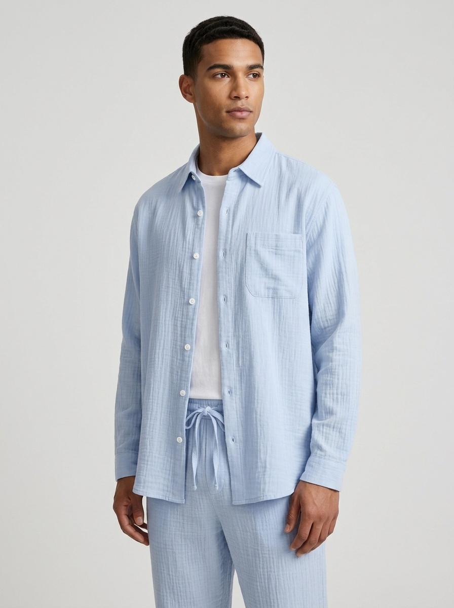 Men's Blend Casual Beach Shirt & Pants Set