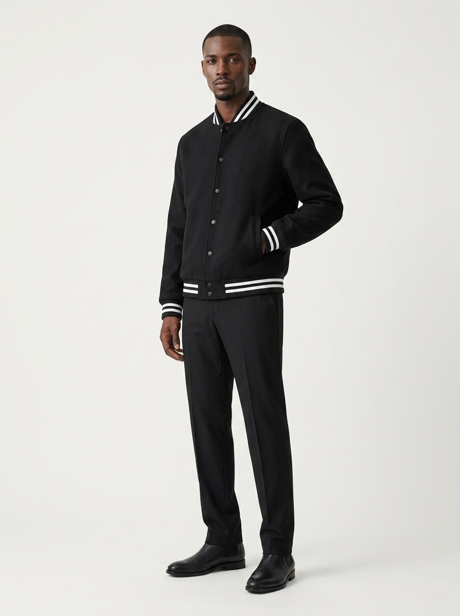 Men's Button Varsity Jacket