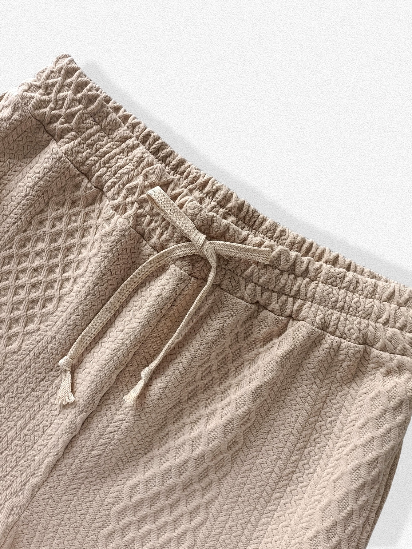 Men's Textured Crewneck Sweatshirt and Jogger Set