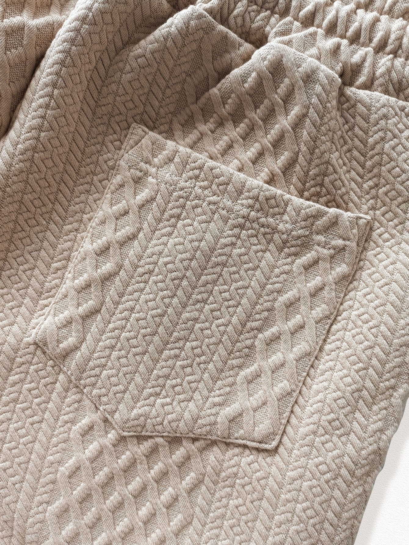 Men's Textured Crewneck Sweatshirt and Jogger Set