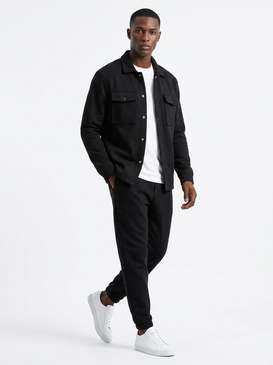 Men's Button-Down Shirt and Jogger Pants Outfit Set