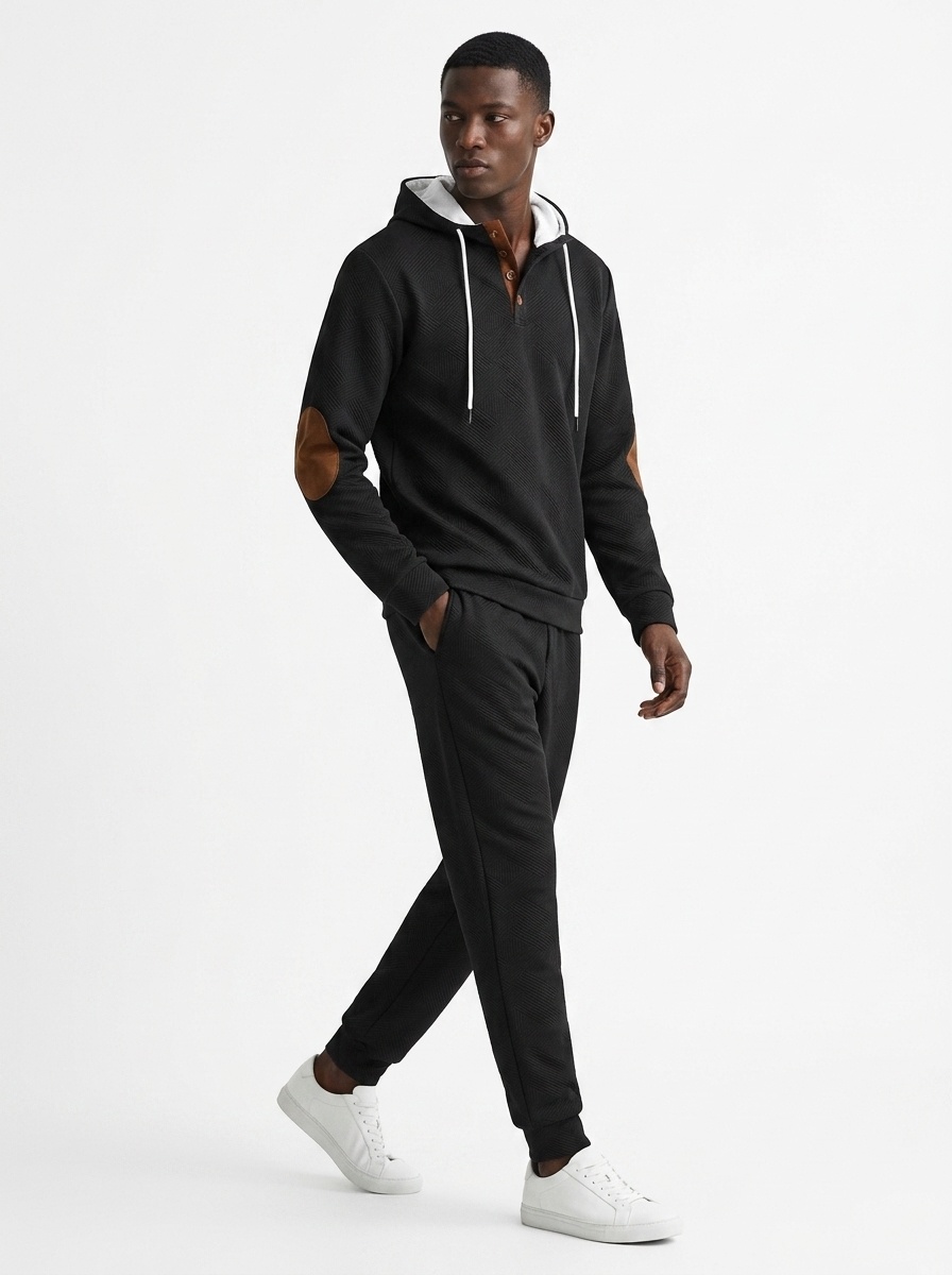 Men's Hooded Sweatshirt and Jogger Tracksuit Set