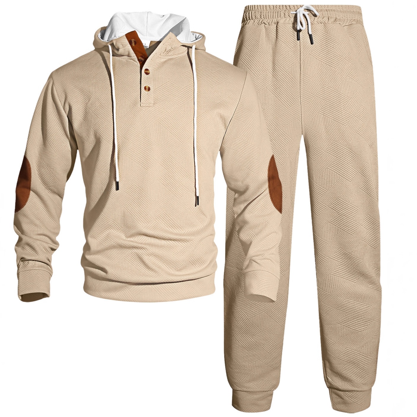 Men's Hooded Sweatshirt and Jogger Tracksuit Set