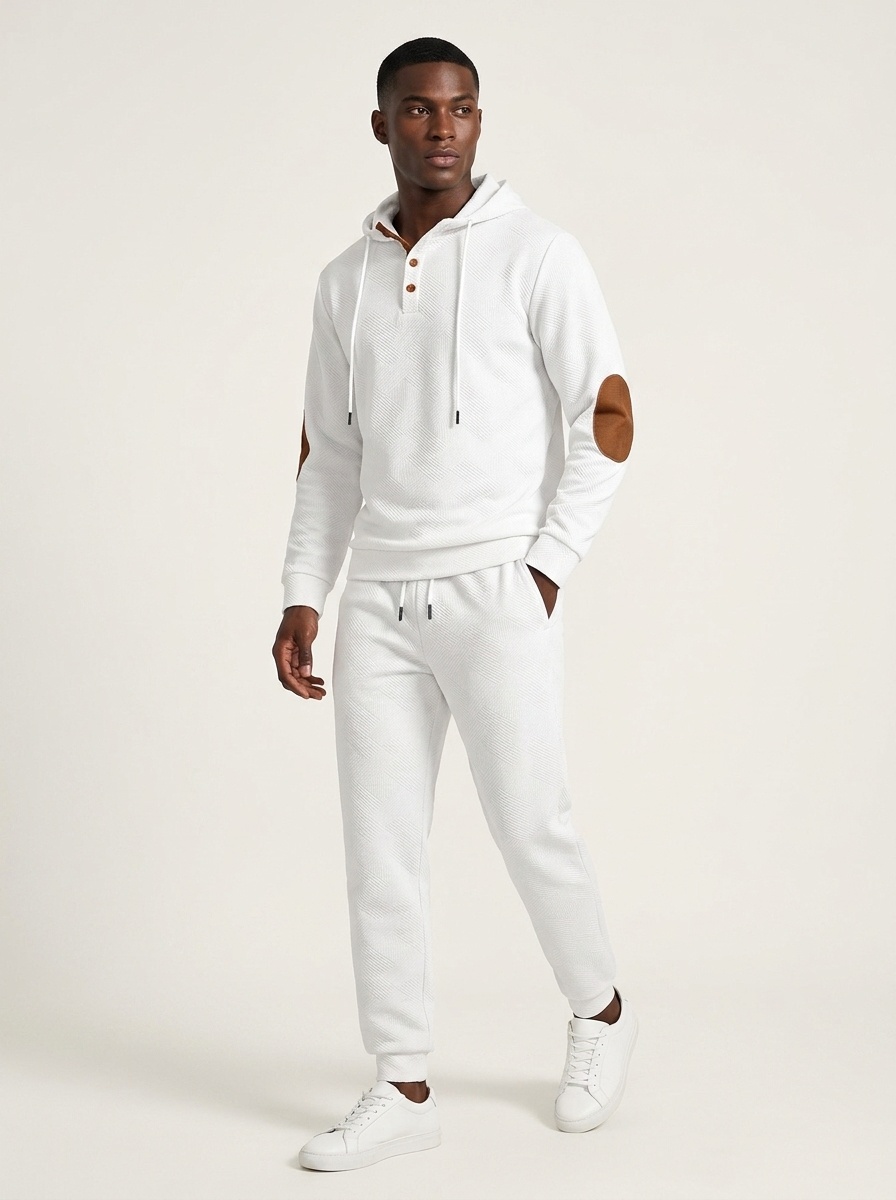 Men's Hooded Sweatshirt and Jogger Tracksuit Set
