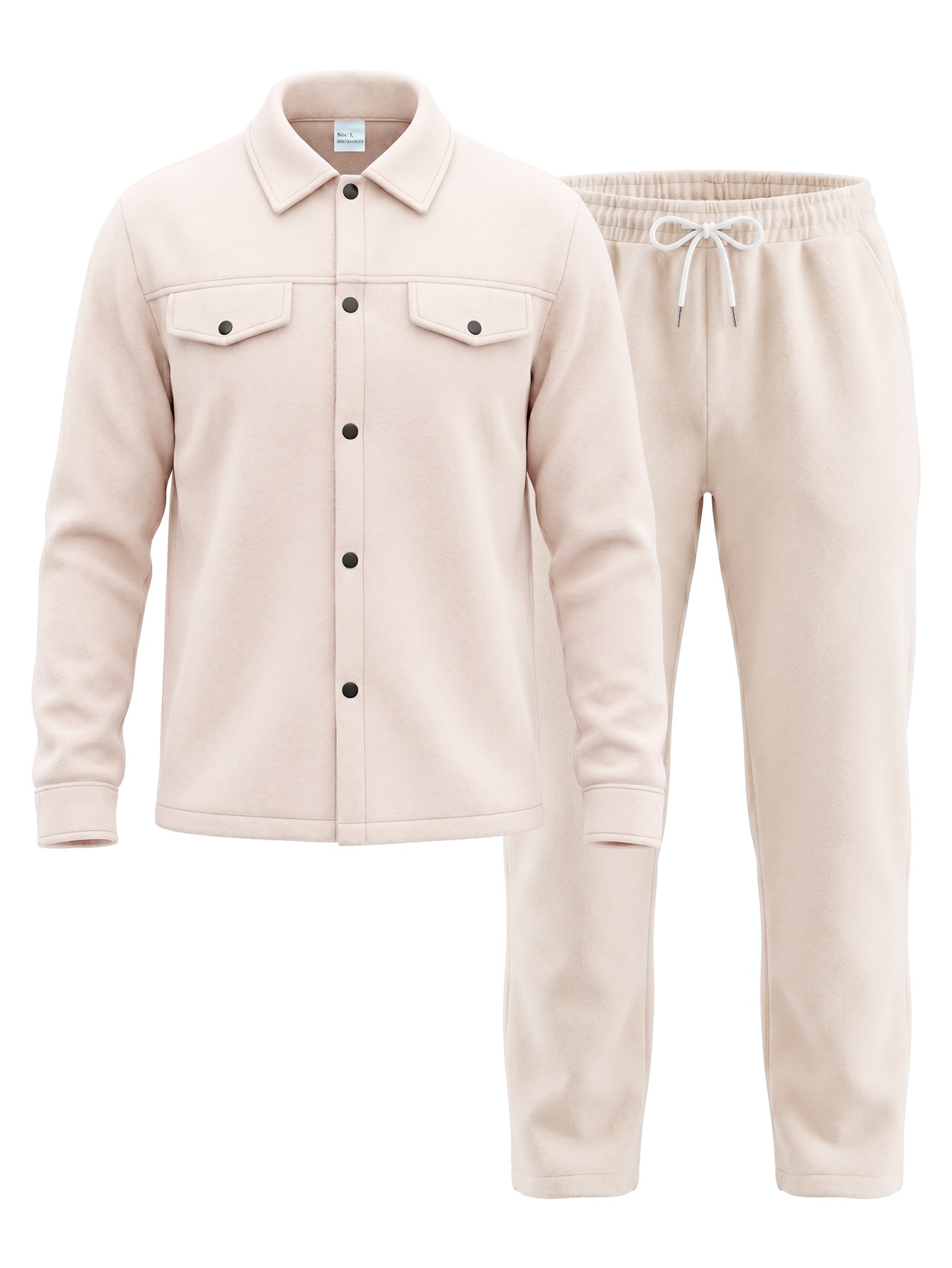 Men's Two-Piece Button Shirt and Jogger Set