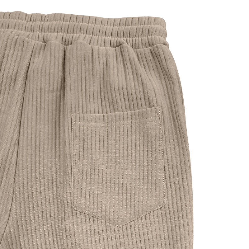 Men Ribbed Knit Half-Zip Pullover and Pants Set