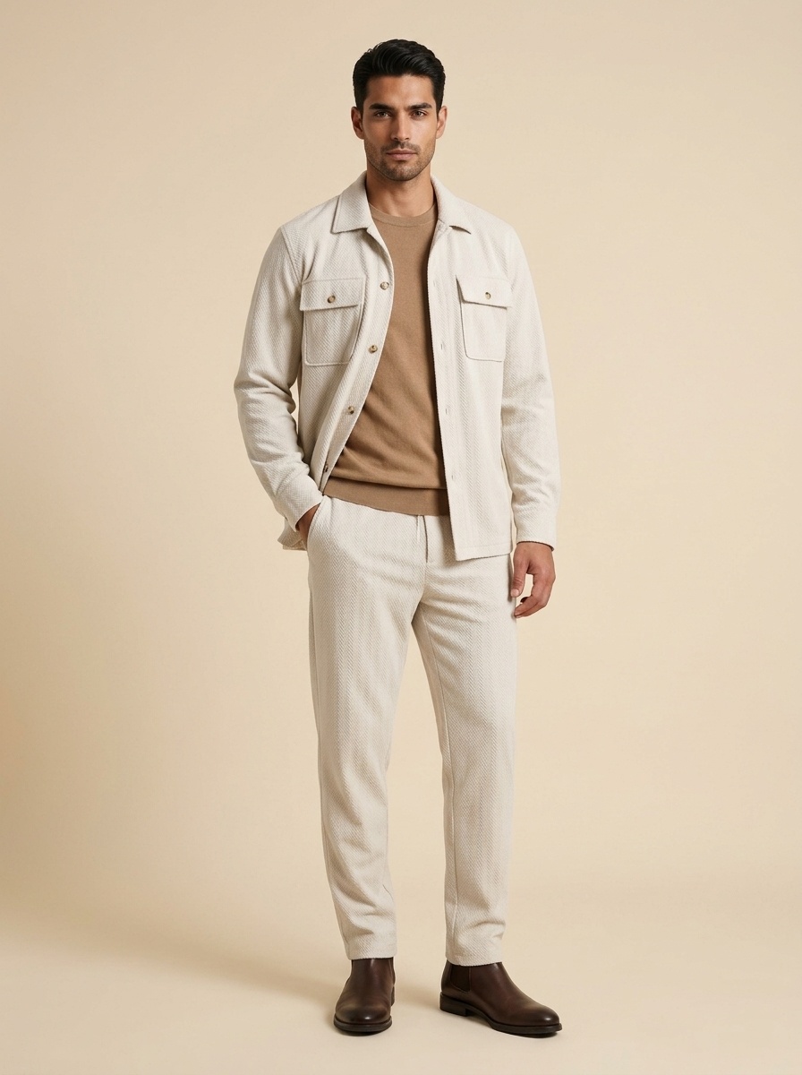Men's Long Sleeve Shirt and Pants Set