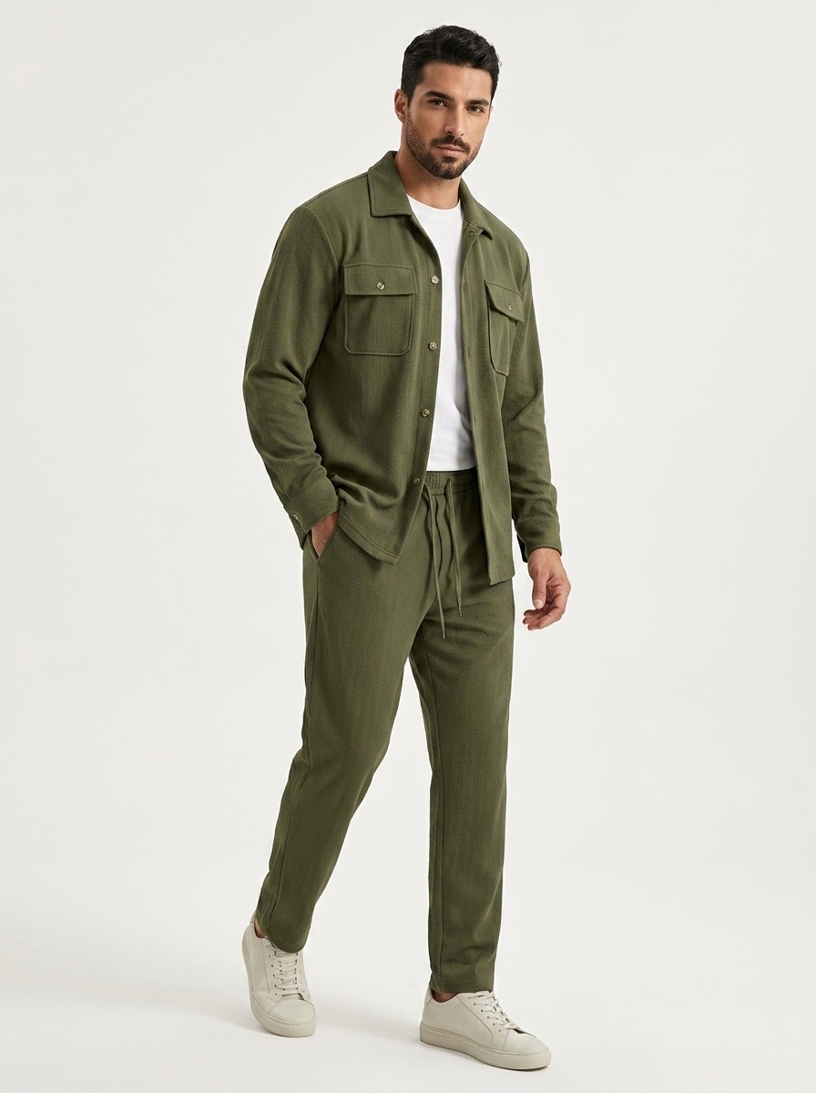 Men's Long Sleeve Shirt and Pants Set