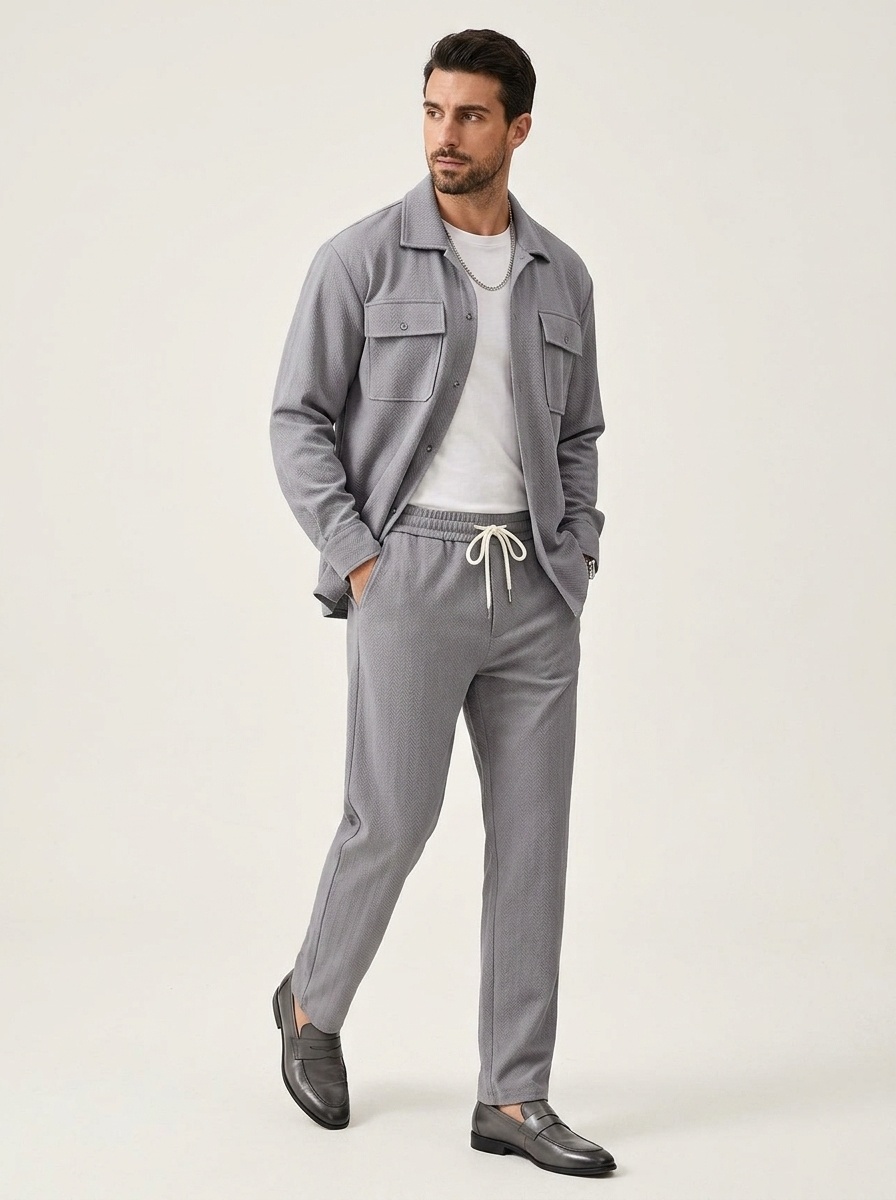 Men's Long Sleeve Shirt and Pants Set