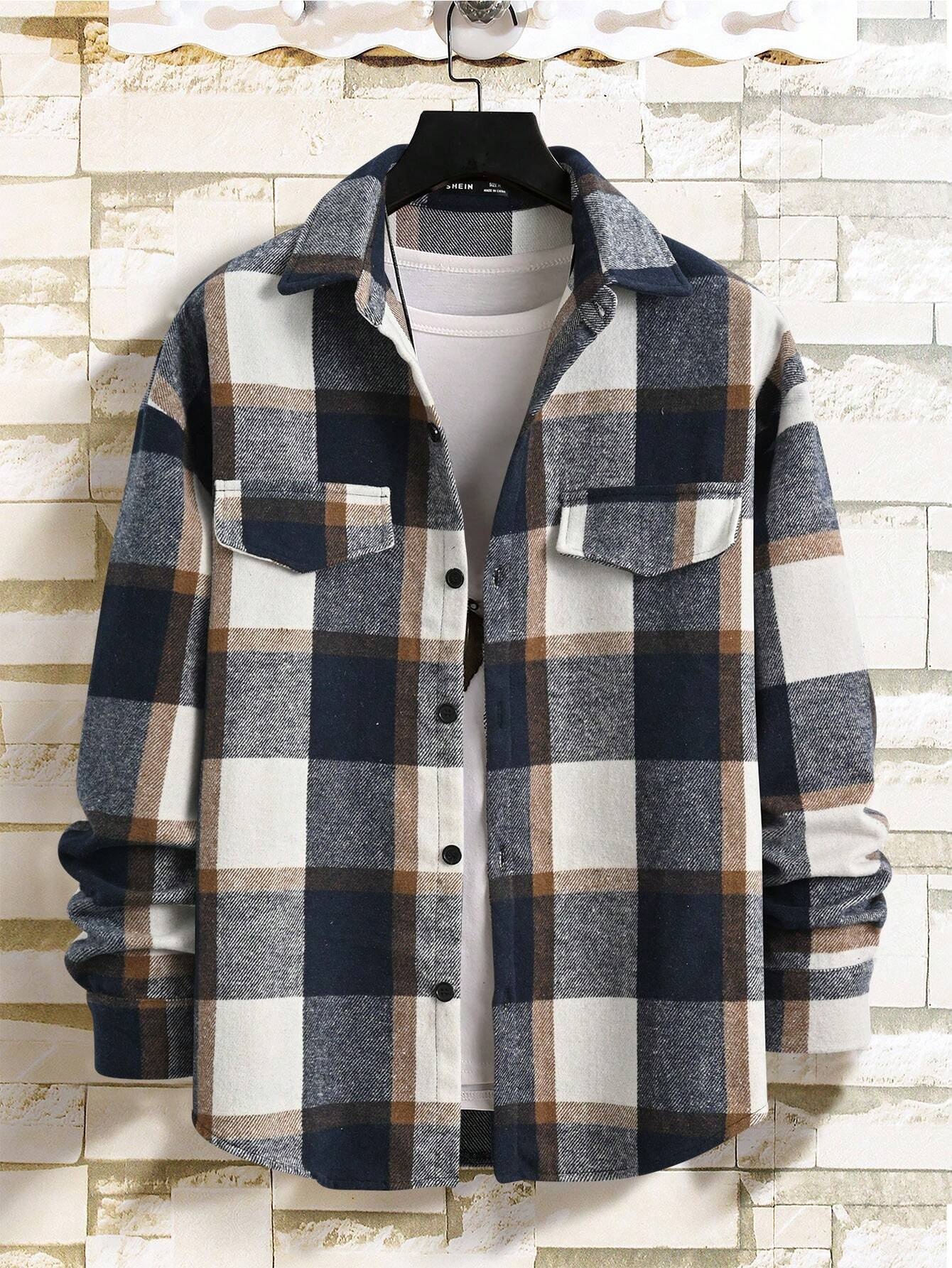 Men's Plaid Button-Down Shirt