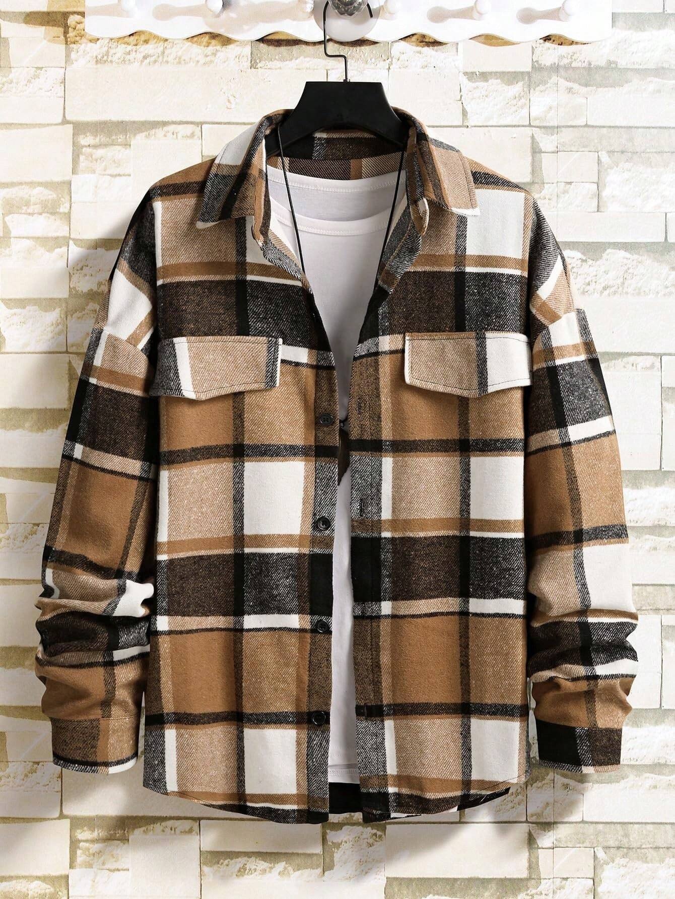 Men's Plaid Button-Down Shirt