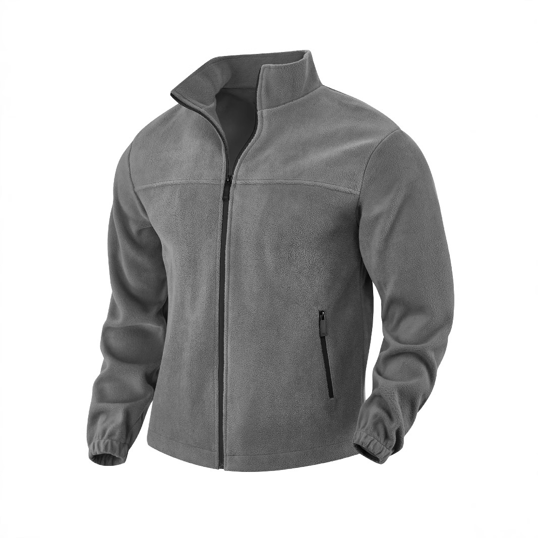 Men's Full-Zip Fleece Stand-Collar Jacket