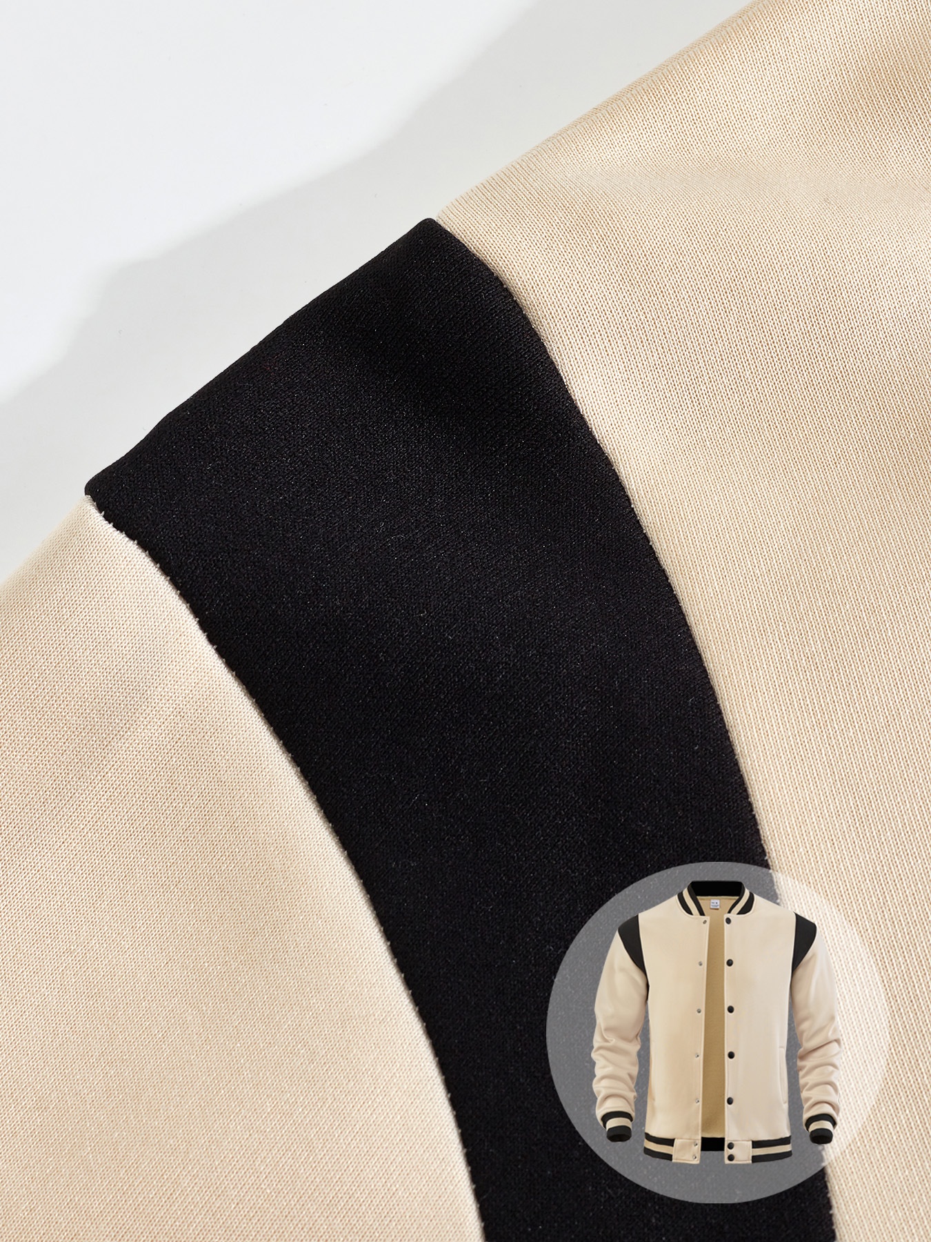 Men's Snap-Button Varsity Jacket