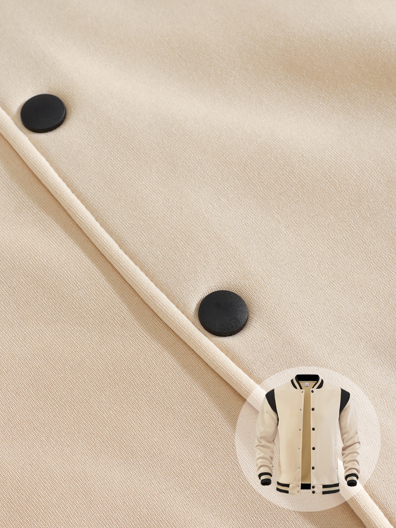 Men's Snap-Button Varsity Jacket