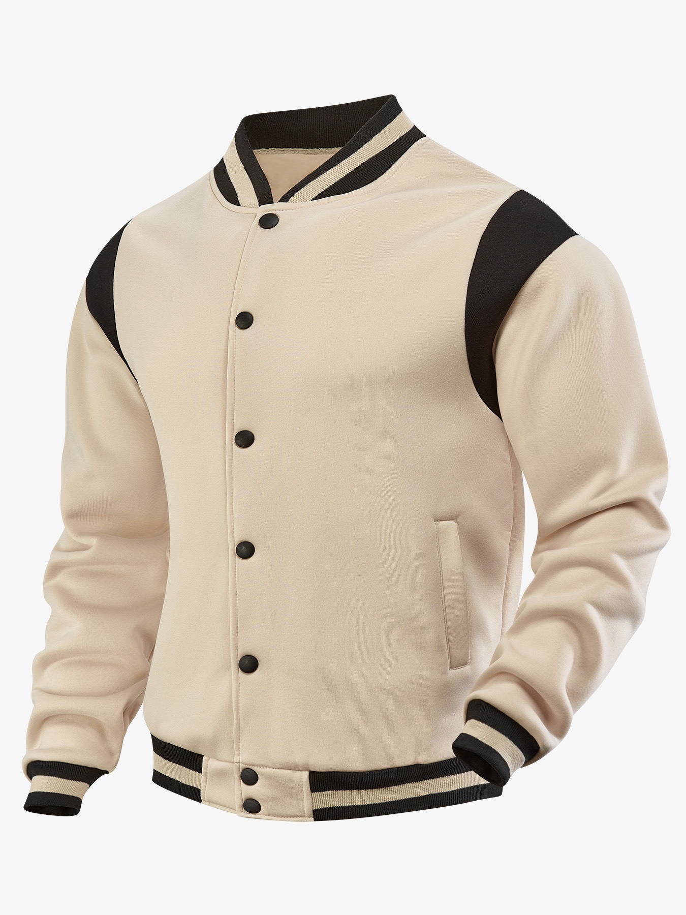 Men's Snap-Button Varsity Jacket