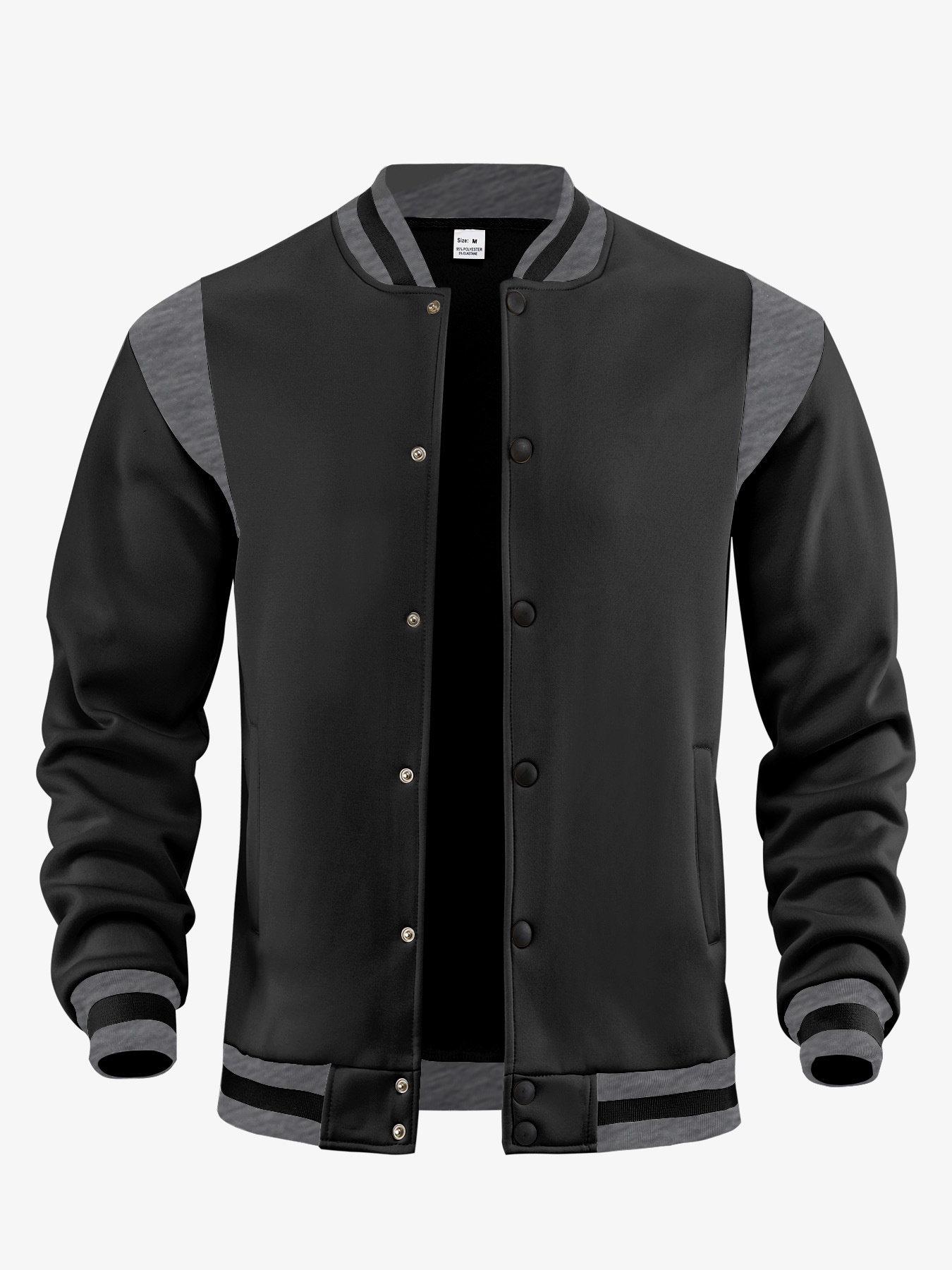 Men's Snap-Button Varsity Jacket