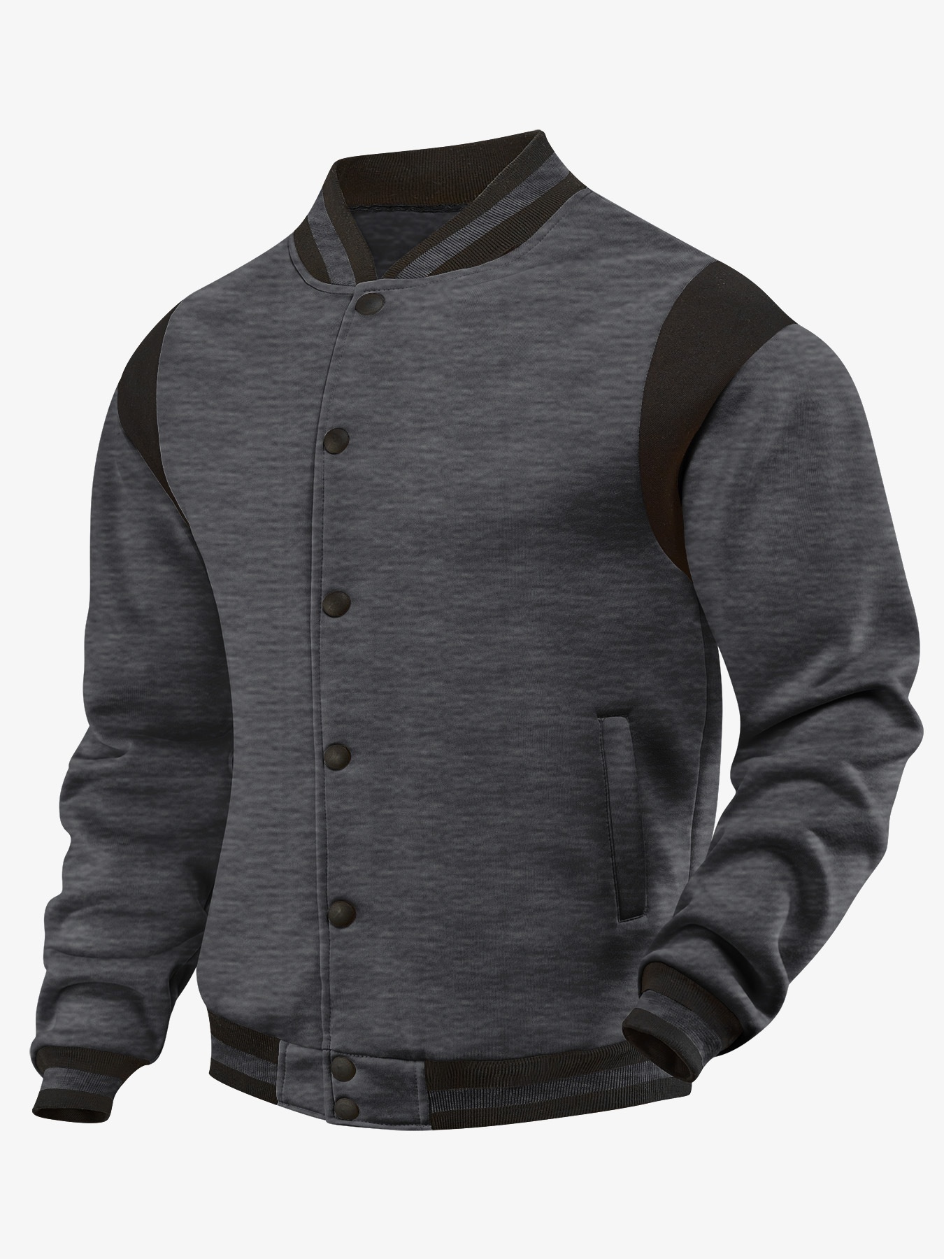 Men's Snap-Button Varsity Jacket