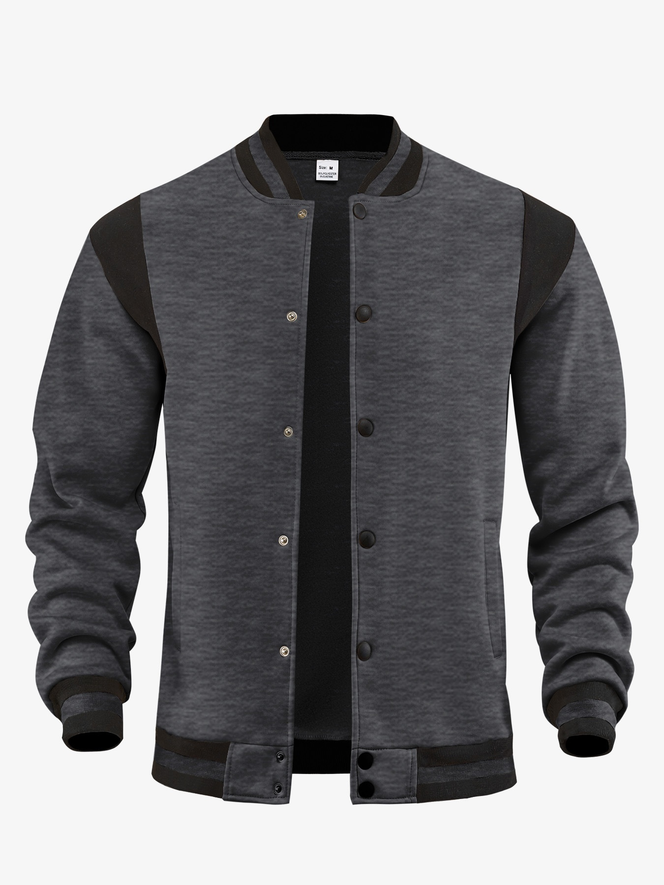 Men's Snap-Button Varsity Jacket