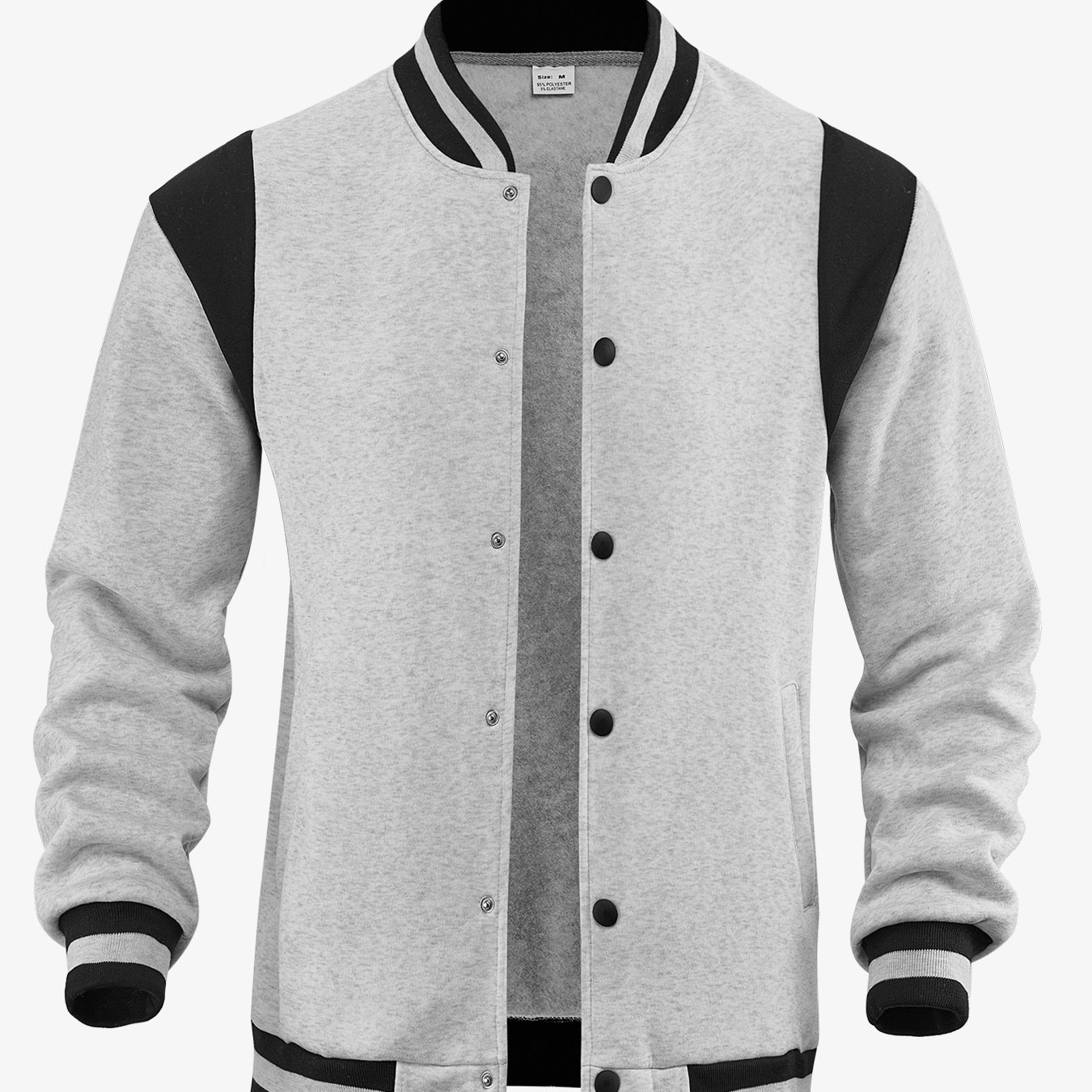 Men's Snap-Button Varsity Jacket