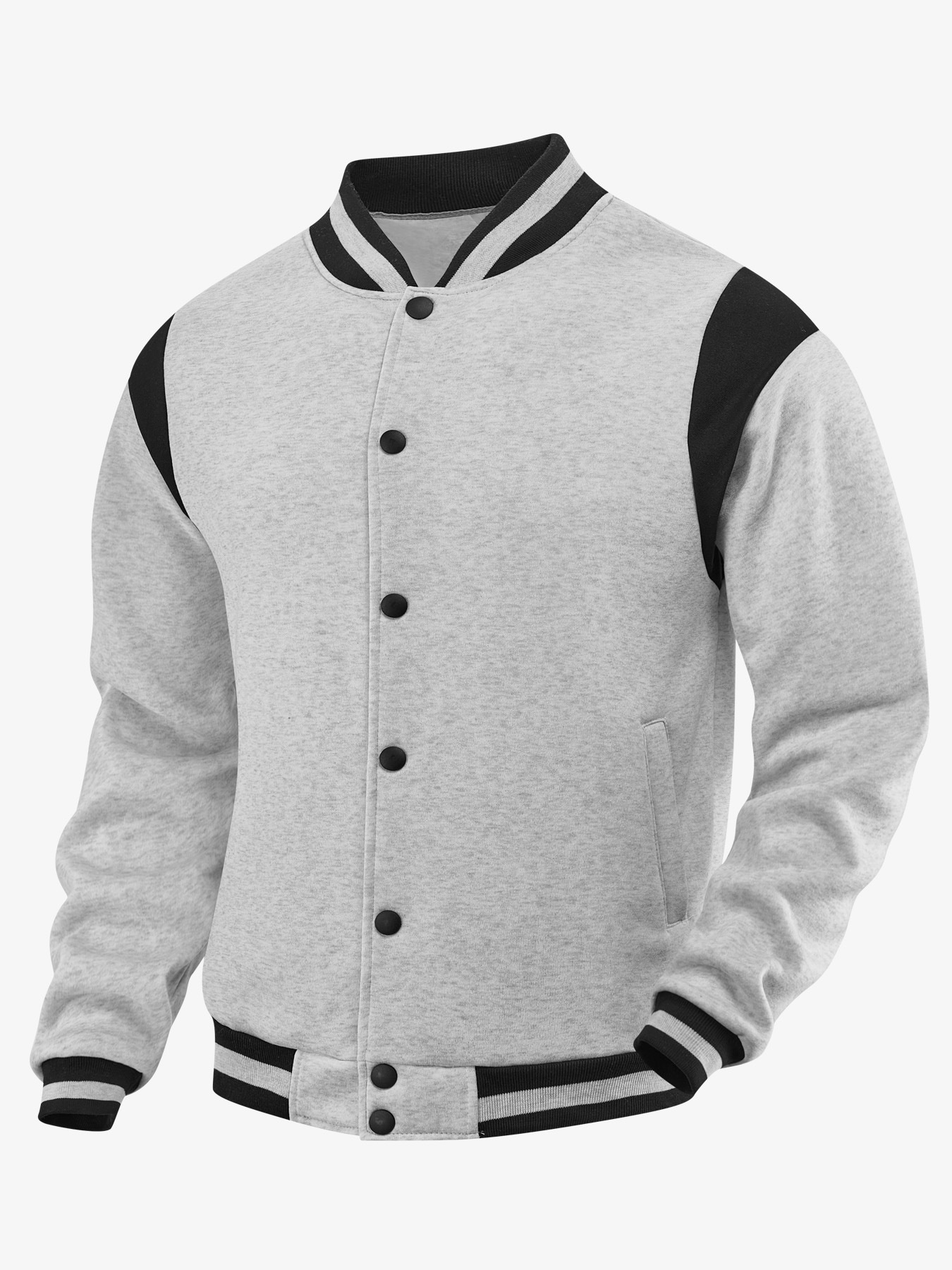 Men's Snap-Button Varsity Jacket