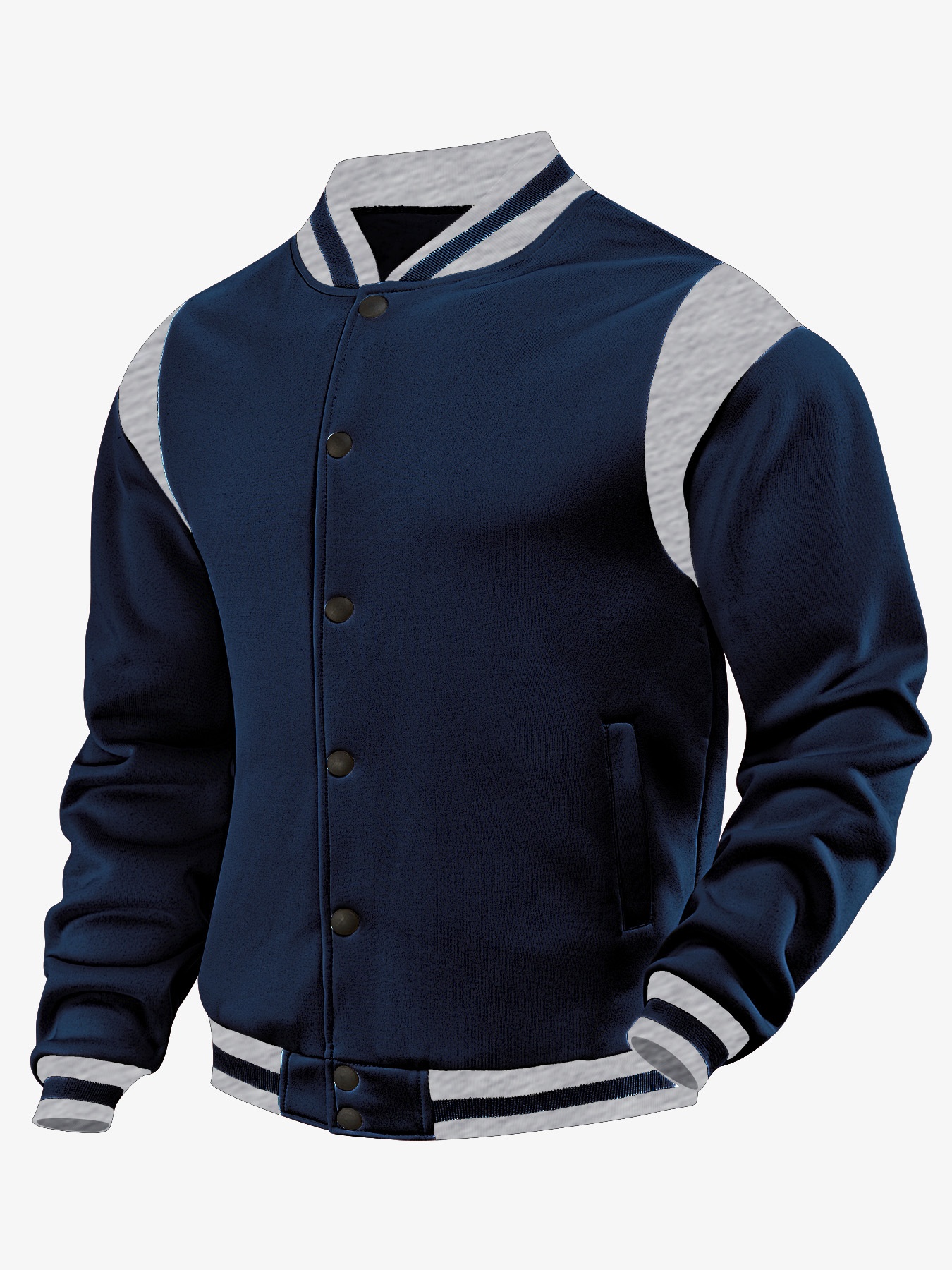 Men's Snap-Button Varsity Jacket