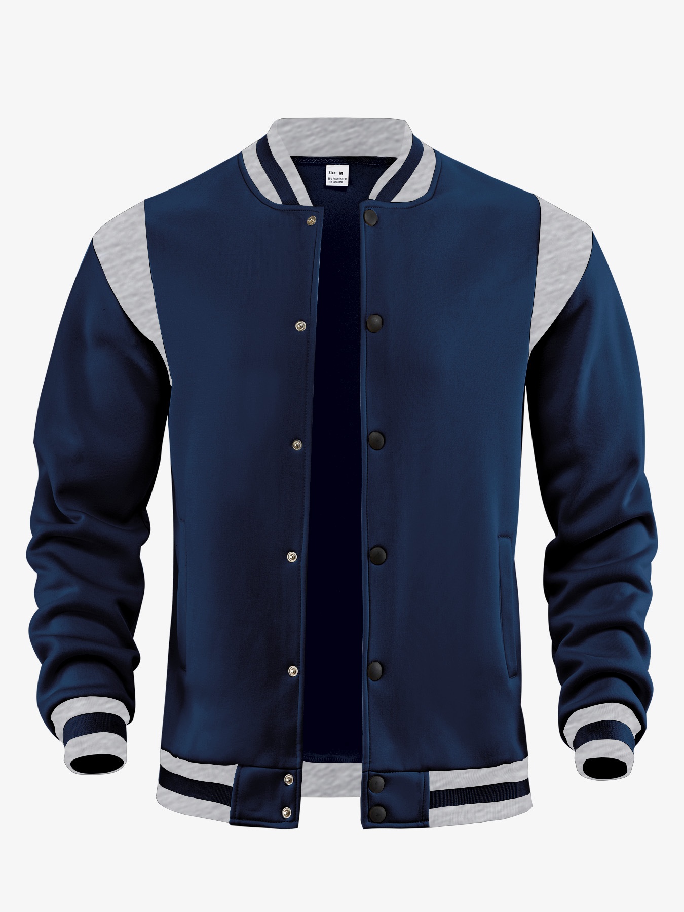Men's Snap-Button Varsity Jacket