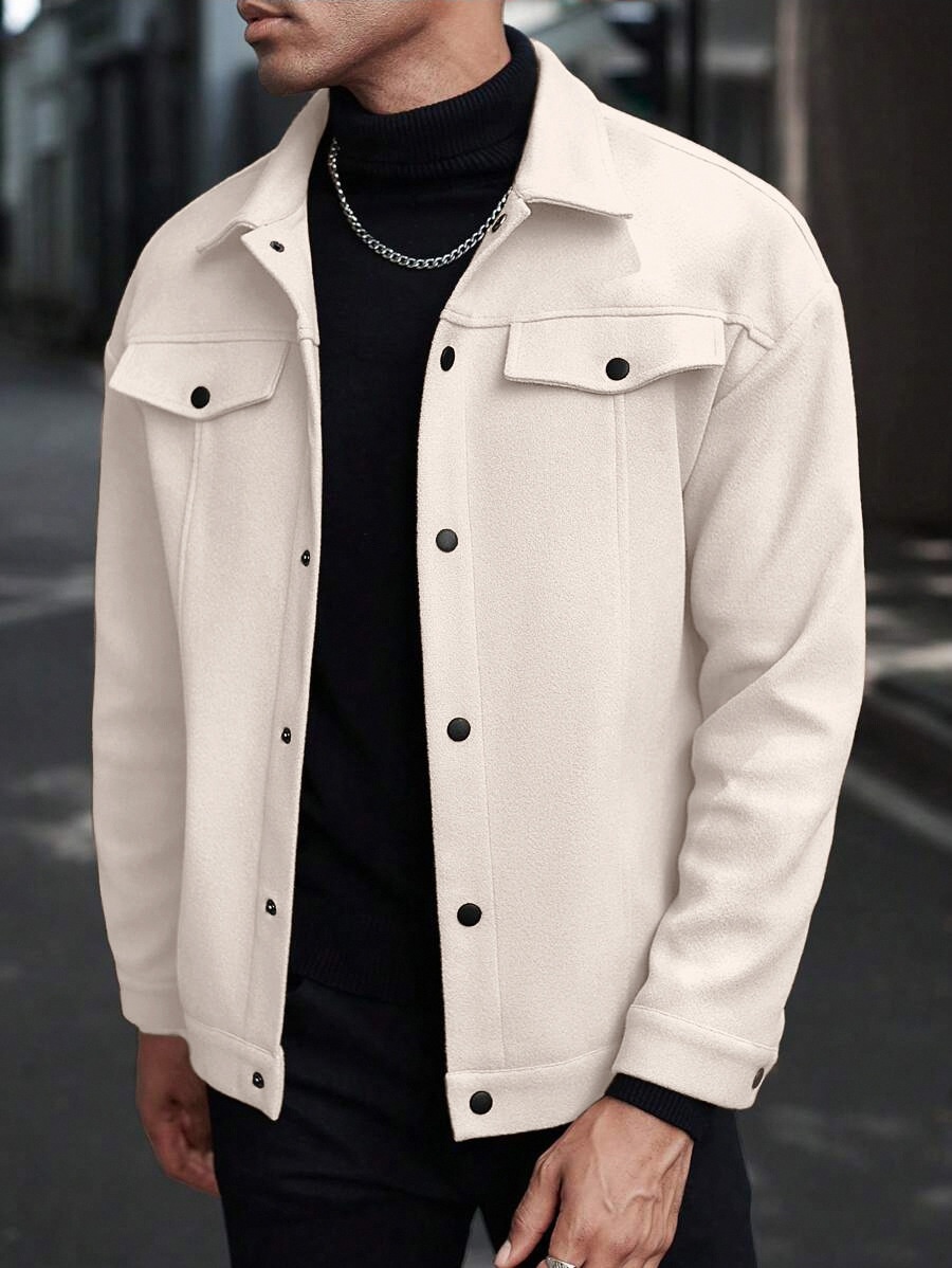 Men's Button-Front Collared Jacket